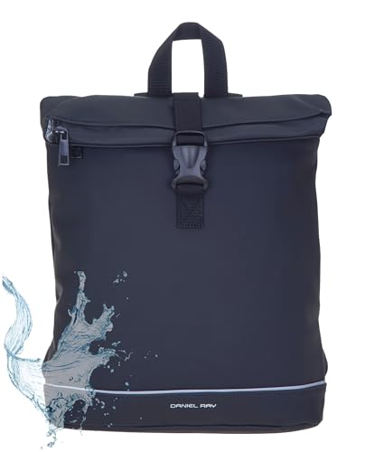 Daniel Ray Rucksack Damen Jeff Fashion small Damenrucksack Mini small A4 Handtasche Freizeitrucksack Plane Daypack backpack 25.1092 + Schlüsseletui (Schwarz Uni 00)