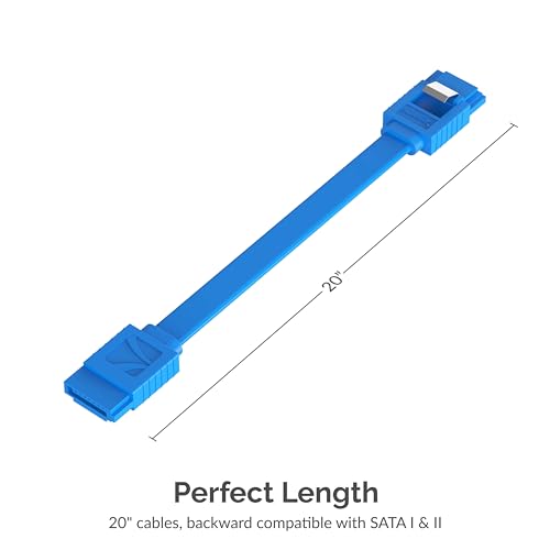 image for SABRENT SATA III (6 Gbit/s) Straight Data Cable with Locking Latch for