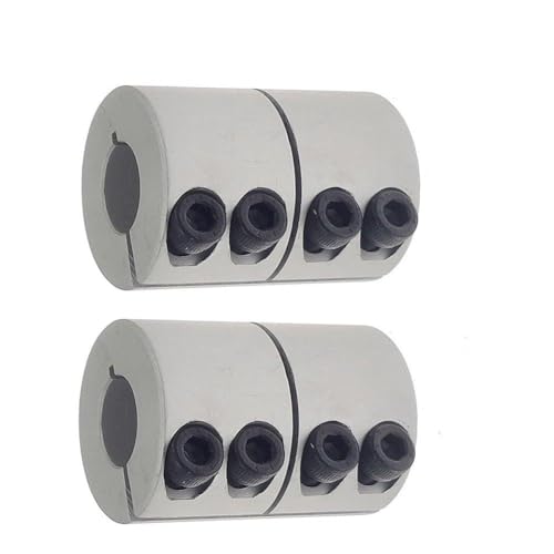 Lot de 2 coupleurs d'arbre D25L40 en alliage d'aluminium pour moteur pas à pas, alésage de 6,35 à 10 mm, zéro jeu