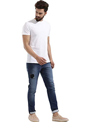Image of ADRO Men's Cotton Solid Regular Fit T-Shirt