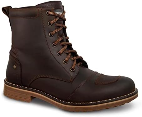 WORKLAND 89729 Motorcycle Boots for Men - Work Boots For Men - Combat Tactical Mens Boots - Biker Boots for Touring, Sports - Full Leather Protections Slip Resistant - Botas para Motocicleta Hombre