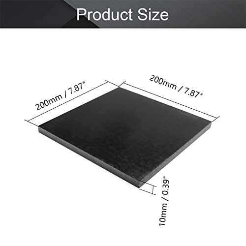 Image of Othmro Black POM Plastic Sheet 0.39 inch*7.87 inch*7.87 inch 1Pcs, Printable Rigid Durable Plastic Board Sheet Plastic Sheeting DIY Materials for Home Decor, Handcrafts (Matte & Textured Finish), Outdoor Use