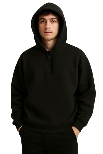 Ketch Men's Polycotton Hoodie | Stylish Sweatshirt for Gym, Running, Travel & Winter Wear | Warm & Comfortable Casual Hoodie in neutral