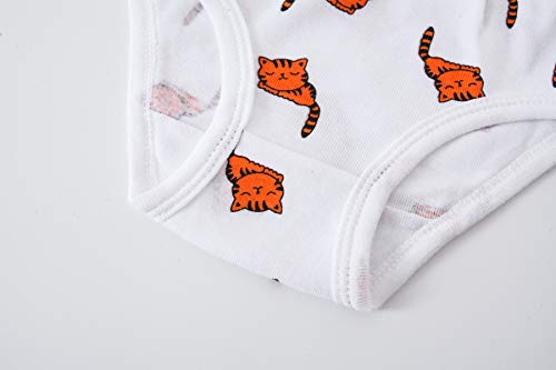 Cadidi Dinos Girls' Cotton Brief Underwear, Assorted Panties (Pack Of 6) Blue Black Pink Red White Size 2T 3T #TOP2