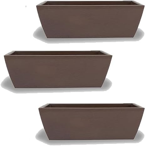 KIT 03 VASOS POLIETILENO JARDINEIRA DECORATIVAS P/PLANTAS E JARDI...