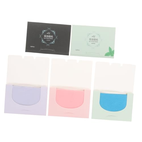 Beatifufu Elegant Neutral Package 500pc Facial Oil Blotting Papers Oil Absorbing Tissues Fragranced Sheets for Skin Random Color