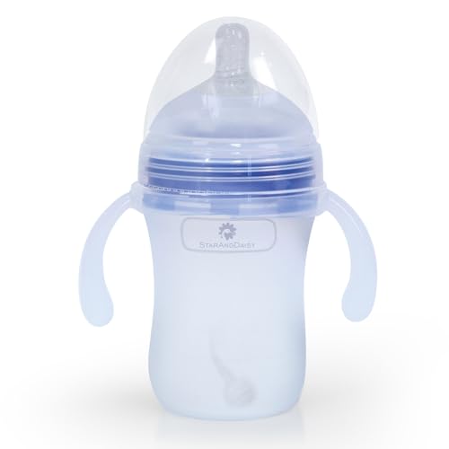 Image of StarAndDaisy Bottle with Anti-Colic Wide Neck Natura Flow and Sipper, Bottle for 6-12 Month Baby- 240ml