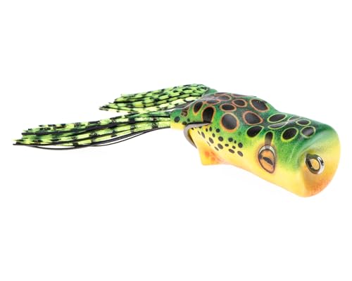 Scum Frog Painted Trophy Series Popper with a Hollow Body Frog Lure | 1/2 oz., Fire Tiger