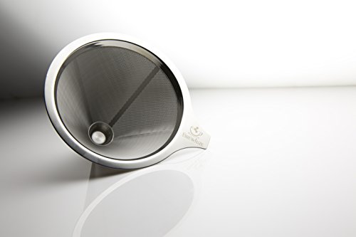 Brewfuze Pour Over Coffee Dripper Filter, Durable & Rust Proof Stainless Steel Drip Coffee Cone With Double Mesh | Easy To Use & Clean Reusable Coffee #TOP6