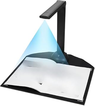 A3 Document Scanner, 16 Megapixel Autofocus, Foldable Stand with OCR Recognition Software, Compatible with A4 Size, LED Auxiliary Light, USB Connection, for Office and Education Institutions