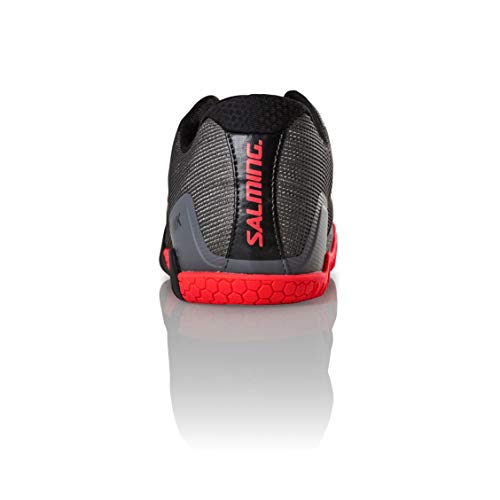 Salming Men\'s Hawk Squash/Handball Indoor Sports Shoes, Gunmetal/LavaRed, 7.5