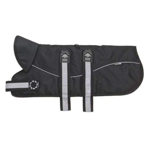 Outhwaite - Chaleco acolchado reflectante con arnés Hi Viz para perros (30cm) (Negro)