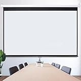 Heimkino-Projektionsleinwand für drinnen und draußen, 60' 72', 16:9/4:3-Projektionsleinwand, schwarzes PVC-Trägermaterial, mit automatischem Verriegelungssystem, höhenverstellbar, 160°-Betra
