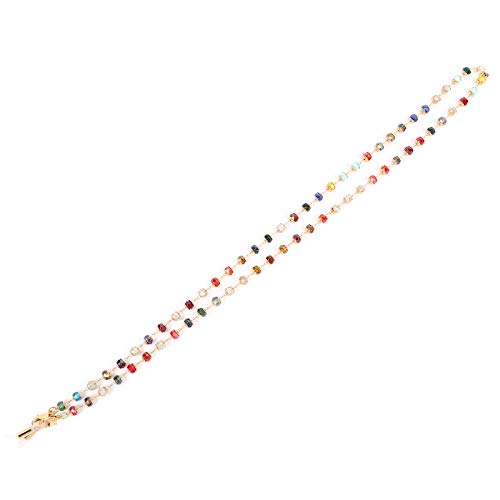 Corrente para óculos Correia para óculos de sol Suporte para óculos Corrente com contas de cristal (