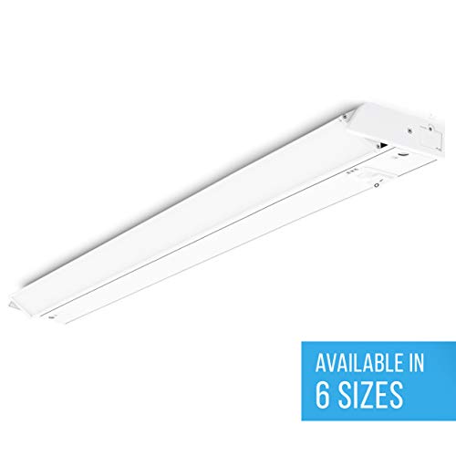 PARMIDA LED Swivel Under Cabinet Light (Adjustable Lens Angle), Hardwired or Plug-in, 32 Inch, 18W, 1080lm, Dimmable, Linkable, 3-in-1 Color Levels, On/Off Switch Included, ETL & ENERGY STAR, 120V
