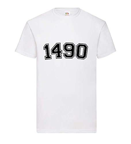T-shirt pour homme blanc XXXL grand format col rond manches courtes