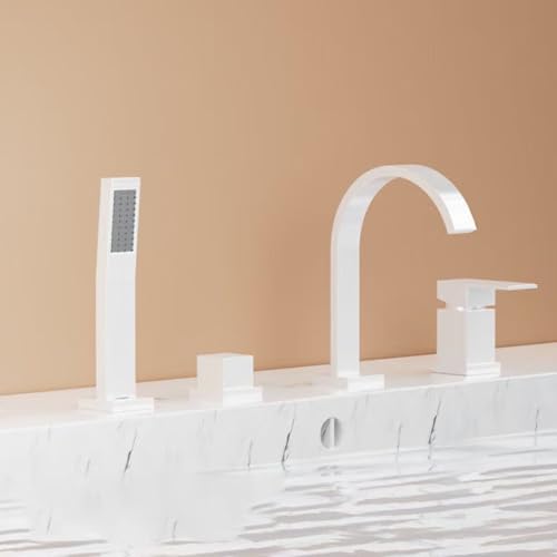 Mitigeur de douche haut de gamme cascade noir à 4 trous pour le bain