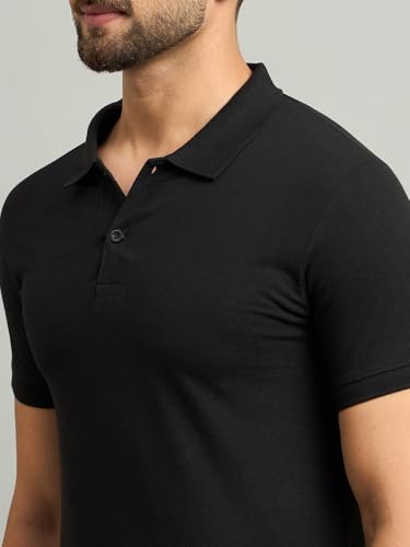 Image of Men's Half Sleeve Solid Cotton Polo T-Shirt | Premium Soft Fabric