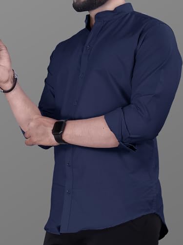 Image of Noble Monk Men's Pure Cotton Regular Fit Formal Shirt |Full Sleeve Men's Shirt