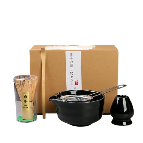 Angoda抹茶5点セット 茶道具セット 大容量 簡単 抹茶碗 茶筅 茶杓 茶こし 茶筅立て 初心者向け 敬老の日 父の日 母の日 クリスマス プレゼント ギフト (5)