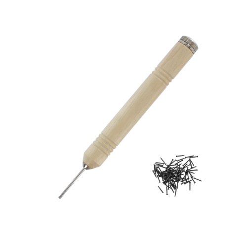 Preisvergleich Produktbild Modelcraft Nageldrücker / Nagelfix, stiftförmiger Griff, inkl. 100 schwarzen Nägeln