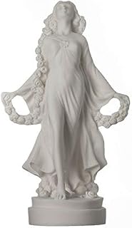 BeautifulGreekStatues FLORA Goddess Golden Maiden of Blossoms Flowers White Marble Statue Sculpture