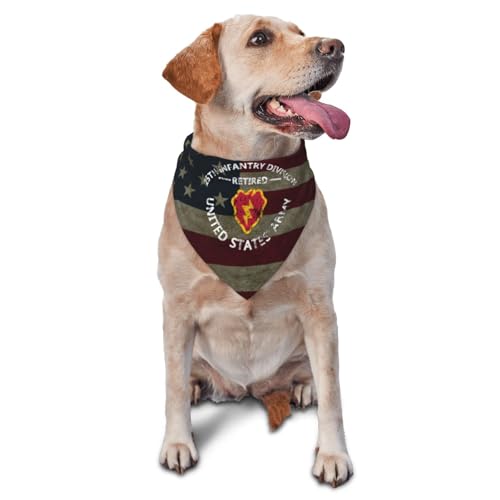 25th Infantry Division Retired United States Army Dog Scarf Pet Bandana Cat Pet Bibs