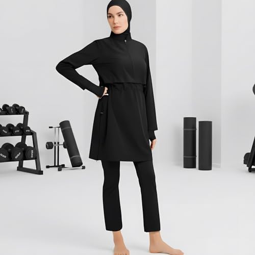 Muslim Sportswear, Women Swimsuit Muslim Swimsuit Islamic Sportswear Set Muslim Tracksuit Yoga Clothes (UAE/KSA, Alpha, XL, Regular, Regular)
