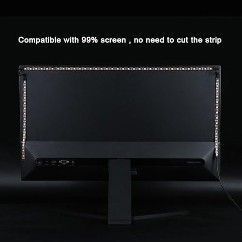 Image of Smart RGBIC Monitor Sync Backlight (Upto 40 inches Monitor Size) || Color Changing with Screen Sync Box PC Backlight || Smart LED Strip App Controlled & Music sync (Not for TV) (Only for PC Monitor)
