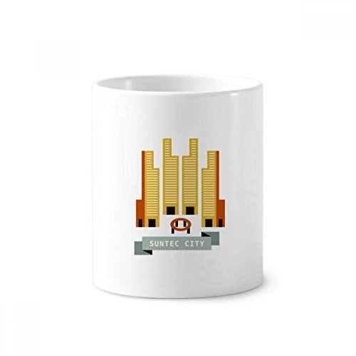Mug Singapour SUNTEC City Céramique anti-désordre Bureau Porte-stylo 350ml
