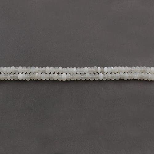 Perles rondelles en pierre de lune blanche 7mm pour créer vos bijoux du quotidien Sb819