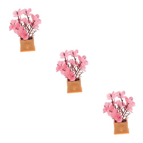 BESTonZON 3St Mini-Blumentopf Bookshelf Decor bücherregal Dekoration Tischdekorationen Kaktusvase Ornament Wohnkultur Puppenspielzeug Puppenzubehör Schreibtisch Modell kleine Dinge schmücken