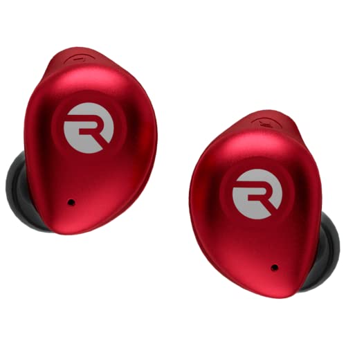 Raycon Fitness Bluetooth True Wireless Earbuds with Built in Mic 54 Hours of Battery IPX7 Waterproof and Charging Case with Talk, Text, and Play Bluetooth 5.2 Portable Sport (Flare Red)