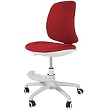 PIAOLING Ergonomischer Bürostuhl Bürostuhl Heimcomputer Sesselbahn Drehstuhl Arbeitsstuhl Bürostuhl ohne Armlehnen Büro Schreibtisch Computerstuhl (Color : Red, Größe : A)
