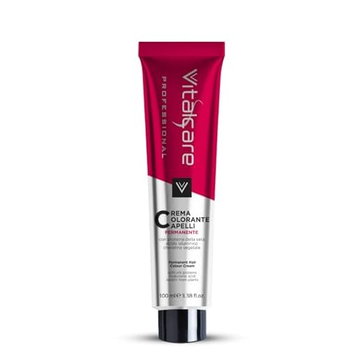 Vitalcare | Professional – Coloración permanente profesional, crema colorante, cabello teñido con proteínas de seda, n.º 6/3, rubio oscuro dorado, 100 ml