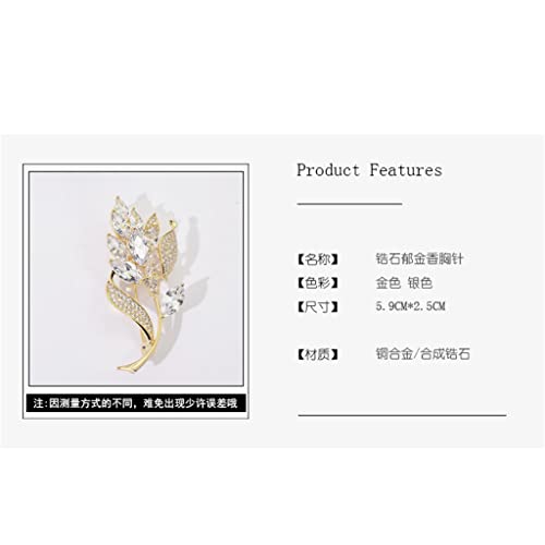 Broche rétro style Xiaoxiangfeng : élégance chic pour costume et robe - 2