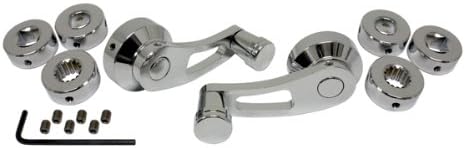 CFR Performance Chrome Billet Aluminum Window Crank Kit - Compatible/Replacement for Chevy/Ford/Mopar
