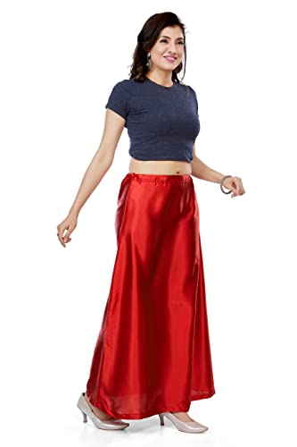 Image of Madhu Fashion Women's Satin Saree Petticoat Saree Underskirt
