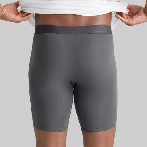 Tommy John Men’s Underwear, Supima Cool Cotton Boxer Briefs with Contour Pouch and Longer 8" Inseam, Comfortable Fabric3