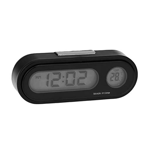Didasong Gugutogo 2-en-1 Auto Coche Reloj electrónico Lunous Termómetro Pantalla Digital LED ni Tablero de Instrumentos portátil Reloj Accesorios para automóviles
