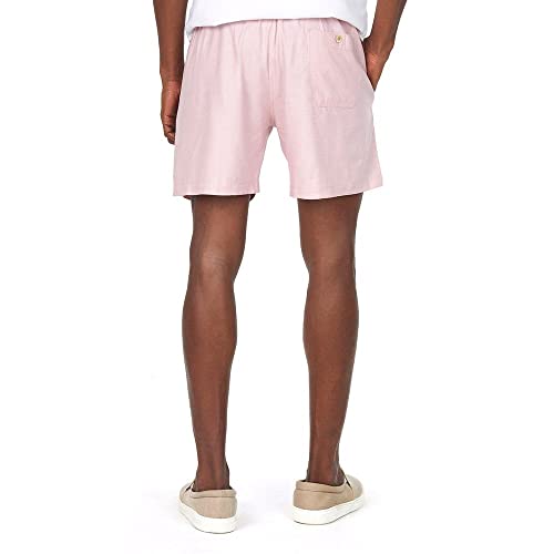 Short Masculina Viscolinho Liso,Rosa Claro, P
