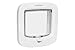 PetSafe Chatière à verrouillage manuel pour chat, installation facile, verrouillage manuel à 4 voies, pour chats jusqu'à 8kg, économe en énergie, adaptable, accessoires disponibles, plastique blanc