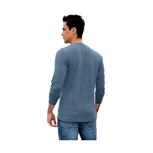 Sailwind Mens Henley Long Sleeve T-Shirt Cotton Casual Shirt US X-Large VG Blue - Image 5