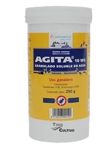 AGITA MOSCAS TIAMENOXAN 10% PARA CONTROL DE MOSCAS 250 GRS. 3 MESES DE PERSISTENCIA. A base de CON ATRAYENTE SEXUAL.