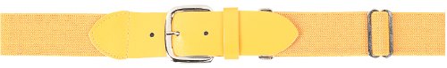 Markwort Adult Elastic Belt with Leather Tab, Light Gold