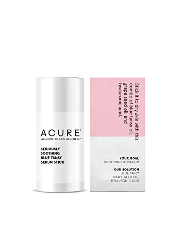 Acure Seriously Soothing Serum Stick 100 Vegan For Dry To Sensitive Skin Blue Tansy Hyaluronic Acid Soothes Hydrates, Clear, Unscented, 1 Fl Oz #TOP1
