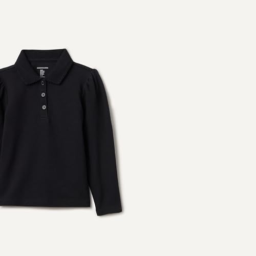 Image of Amazon Essentials Girls and Toddlers' Uniform Pique Long Sleeve Polo Shirt