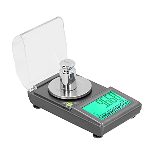 Tissting Balanza de Laboratorio 100g/0.01g Balanza de Laboratorio Digital de Alta precisión Balanza electrónica analítica Pesaje y conteo Joyería Cocina Industria de la Ciencia