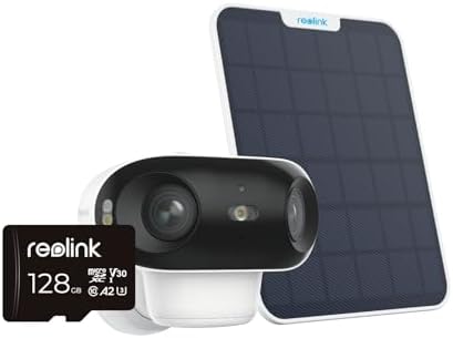 REOLINK Argus 4 + 6W Solar Panel & SD Card (128GB) - 4K Security ...
