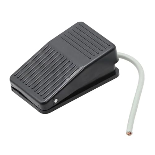 Interruptor de botón pulsador de pedal metálico FS-1 negro con retorno automático para activación precisa